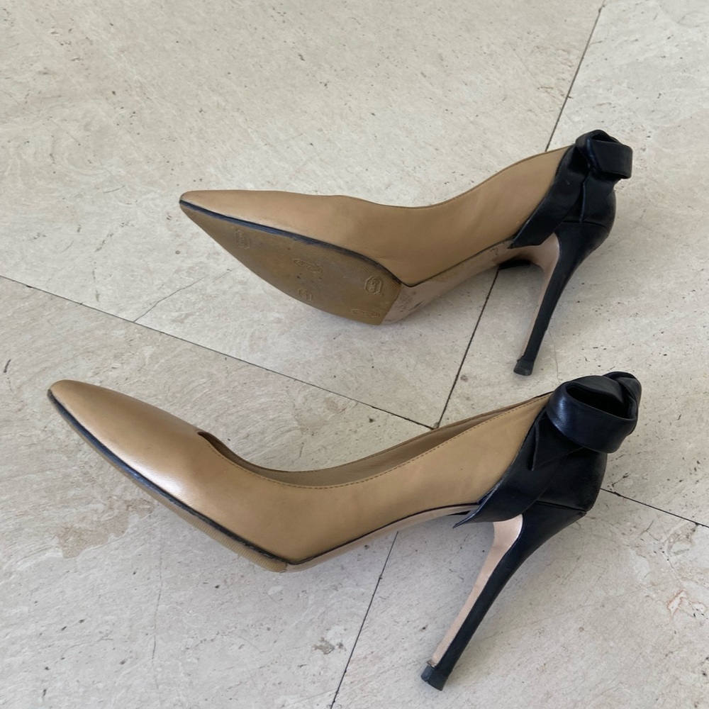 Valentino Black and Tan Stiletto Heels